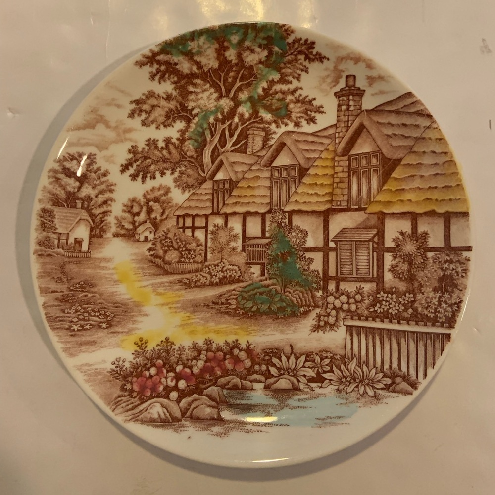 Vintage 60’s English Cottage World Wide China Made In Japan Dinner Plate